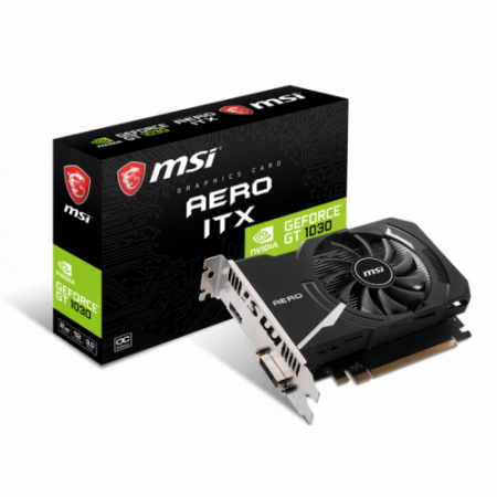 Plăci Video Gaming & Consumer - Placa video MSI nVidia GeForce GT 1030 AERO ITX OC 2GB, DDR4, 64bit