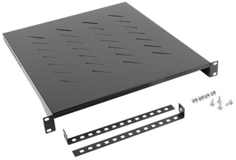 Accesorii retelistica - Polita fixa rack 19 inch 1U Lanberg 483x500 mm neagra