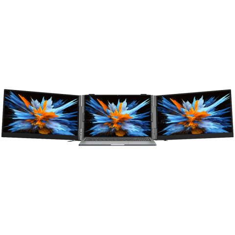 Portable monitor Blackview DCM6 Dual Screen 14inch 1920x1080 16:9 LCD 60Hz IPS 178 USB-C 3.1x3 for 13-17.3 inch laptops352.2x237.43x15.9mm Grey Black [0]
