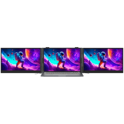 Monitoare\ Televizoare - Portable monitor Blackview DCM8 Dual Screen 15.3inch 1920x1200 16:9 LCD 60Hz IPS 178 USB-C 3.1x3 364.4x237.43x21mm Grey Black