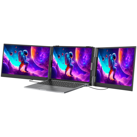 Portable monitor Blackview DCM8 Dual Screen 15.3inch 1920x1200 16:9 LCD 60Hz IPS 178 USB-C 3.1x3 364.4x237.43x21mm Grey Black [1]