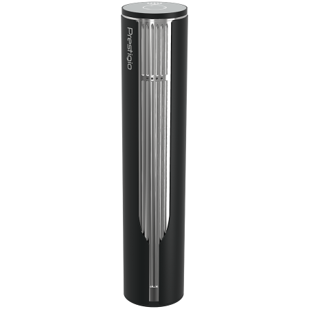 Prestigio Maggiore, smart wine opener, 100% automatic, opens up to 70 bottles without recharging, foil cutter included, premium design, 480mAh battery, Dimensions D 48*H228mm, black + silver color. [8]