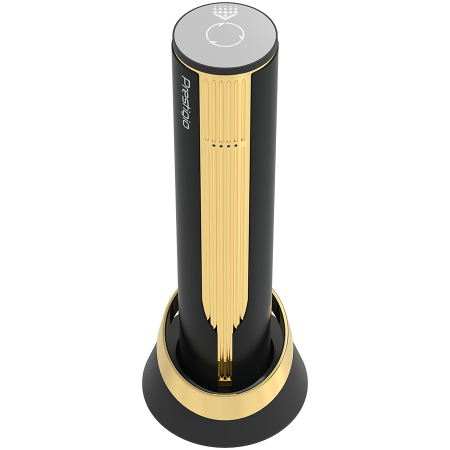 Prestigio Maggiore, smart wine opener, 100% automatic, opens up to 70 bottles without recharging, foil cutter included, premium design, 480mAh battery, Dimensions D 48*H228mm, black + gold color. [5]