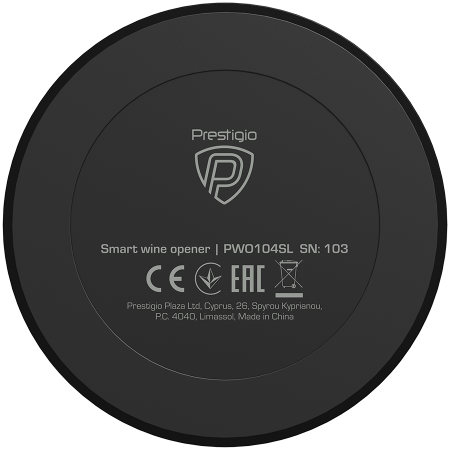 Prestigio Maggiore, smart wine opener, 100% automatic, opens up to 70 bottles without recharging, foil cutter included, premium design, 480mAh battery, Dimensions D 48*H228mm, black + silver color. [7]