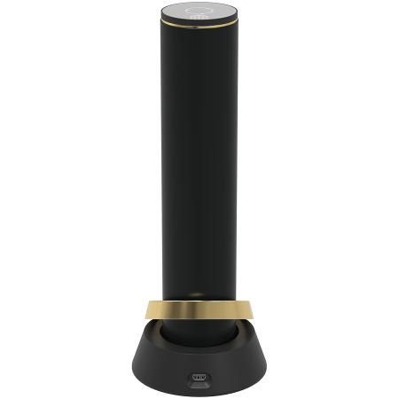 Prestigio Maggiore, smart wine opener, 100% automatic, opens up to 70 bottles without recharging, foil cutter included, premium design, 480mAh battery, Dimensions D 48*H228mm, black + gold color. [4]