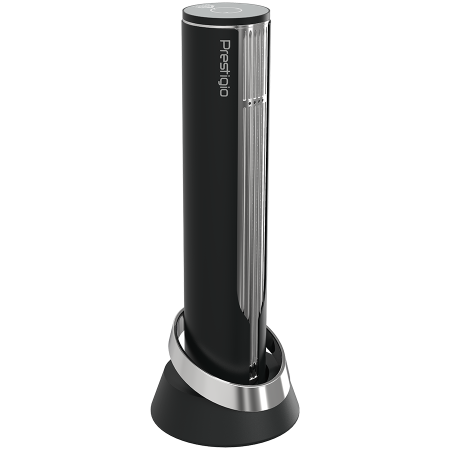 Prestigio Maggiore, smart wine opener, 100% automatic, opens up to 70 bottles without recharging, foil cutter included, premium design, 480mAh battery, Dimensions D 48*H228mm, black + silver color. [2]