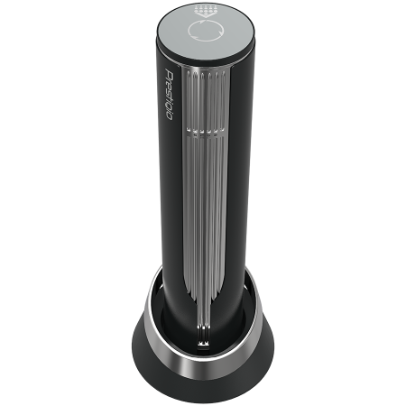 Prestigio Maggiore, smart wine opener, 100% automatic, opens up to 70 bottles without recharging, foil cutter included, premium design, 480mAh battery, Dimensions D 48*H228mm, black + silver color. [5]