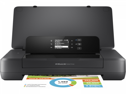 Imprimante Portabile - Imprimanta HP OfficeJet 200 Mobile All-in-One, InkJet, Color, A4, Wi-Fi, 10ppm, Portabila