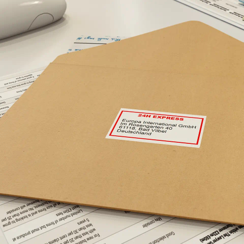 Rola de etichete Brother DK22251, Negru si Rosu pe Alb, 62mm/15,24m [2]