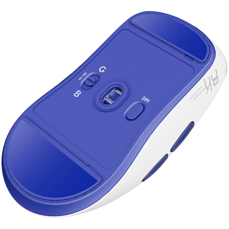 ROYAL KLUDGE M30 White Blue Gaming Mouse PAW 33111K [4]