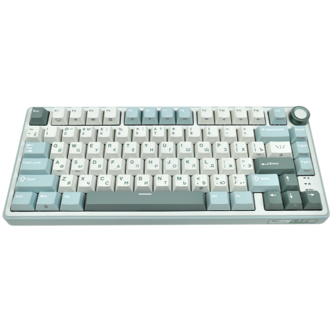 Jocuri si multimedia - ROYAL KLUDGE R75 Sky Cyan Gaming Keyboard K silver switch