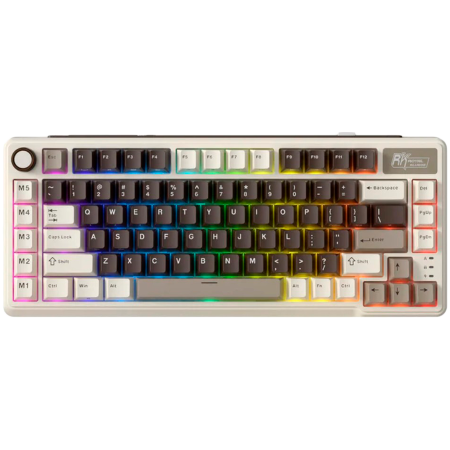 Jocuri si multimedia - ROYAL KLUDGE RK L75 Mocha Grey Gaming Keyboard Cream switch