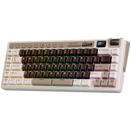 ROYAL KLUDGE RK M70 Mocha Grey Gaming Keyboard Cream switch [1]