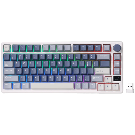 Jocuri si multimedia - ROYAL KLUDGE RK-M75 Ocean Blue Gaming Keyboard Brown switch