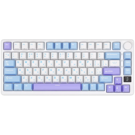 Jocuri si multimedia - ROYAL KLUDGE RK-M75 Taro Milk Gaming Keyboard Brown switch