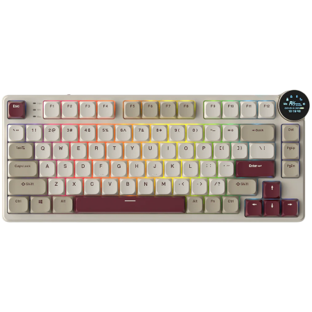 Jocuri si multimedia - ROYAL KLUDGE RK N80 Rosy Clouds Gaming Keyboard Red switch