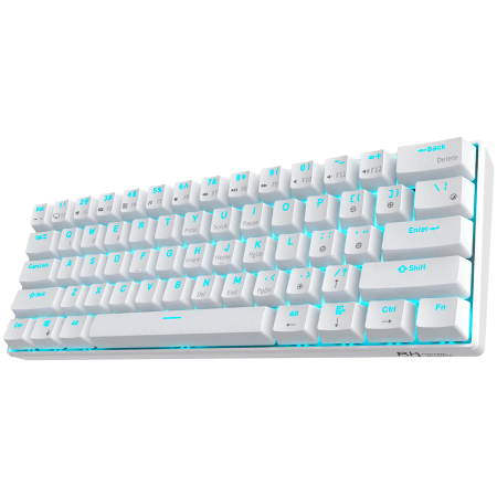 ROYAL KLUDGE RK61 White Gaming Keyboard Red switch [1]