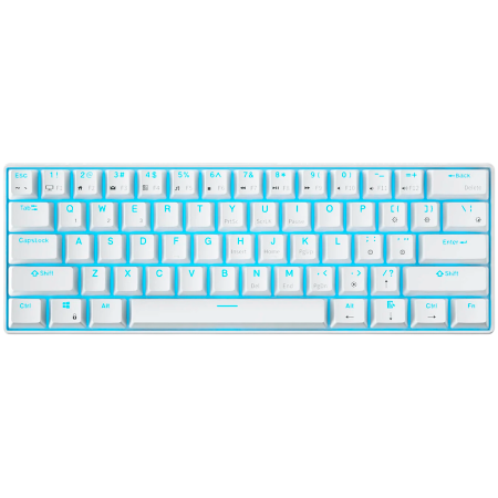 Jocuri si multimedia - ROYAL KLUDGE RK61 White Gaming Keyboard Red switch