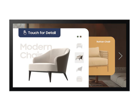 Conferencing Displays - Display profesional interactiv Samsung QM32C-T 32 inch FHD All-in-One Capacitive Touch (LH32QMCTBGCXEN) - SAMSUNG