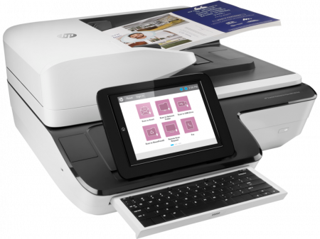 Scanner HP Scanjet Enterprise Flow N9120, dimensiune A3, tip flatbed, viteza scanare: max 120ppm/240ipm, duplex, ADF 200 coli, rezolutie optica 600dpi, rezolutie hardware 600x600dpi, senzor CCD, software: drivere HP Scan, ISIS, WIA, Kofax VRS Pro, Nuance PaperPort, I.R.I.S Readiris Pro, I.R.I.S [2]