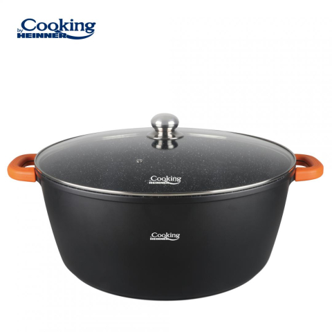 NOD_products - SEMIOALA ALUMINIU+CAPAC 44X19 CM,23L,DARK LINE, COOKING BY HEINNER