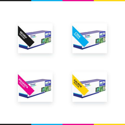 Set 4 Tonere  Premium pentru HP 415A (W2030A, W2031A, W2032A, W2033A) - Standard Capacity (BK/C/M/Y), compatibil