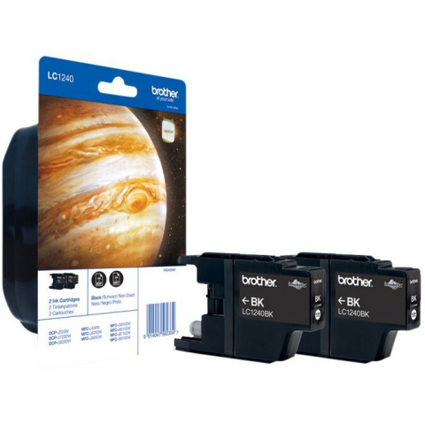 MFC-J430W - Set cartuse cerneala Brother x2 LC1240, negru (black), original, 600 pagini