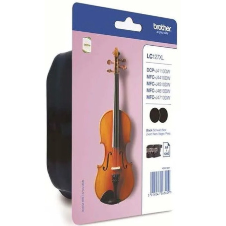 Pachet cartușe cerneala Brother LC127XLBK, negru, original, 2400 pagini