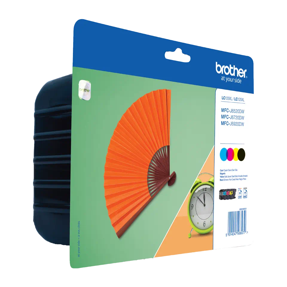 Cartus cerneala Brother LC129XL/LC125XL, negru si color (black and color), original, 2400/1200 pagini