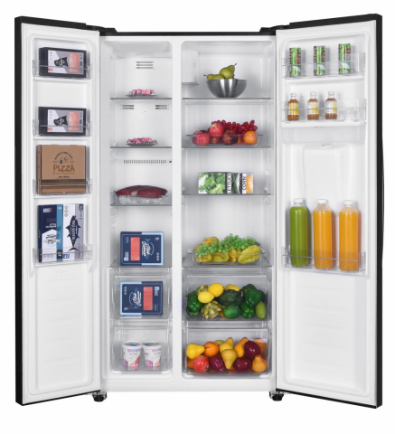 Side by Side FRAM FSBS-HM440NFBKWDE++, No Frost, 439 L, Clasa E, Dozator apa, Negru [3]