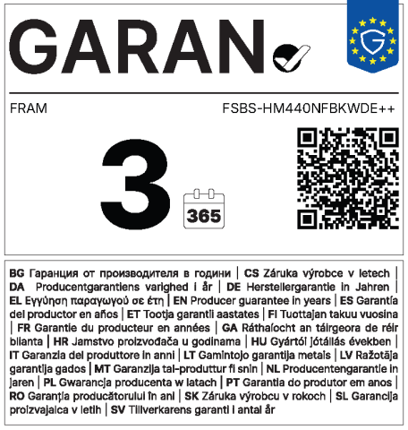 Side by Side FRAM FSBS-HM440NFBKWDE++, No Frost, 439 L, Clasa E, Dozator apa, Negru [5]