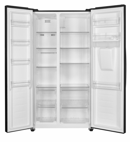 Side by Side FRAM FSBS-HM440NFBKWDE++, No Frost, 439 L, Clasa E, Dozator apa, Negru [2]