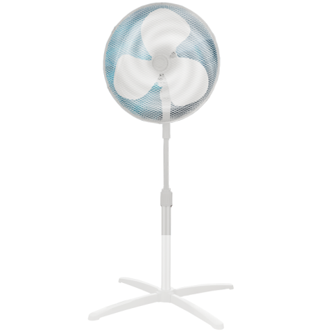 AGD - Stand fan, 40cm, 40W, 3 speeds, mechanical, noise level: 55-65 dB, Oscillation 80°, Tilting +16° -8°, Adjustable height 120cm,