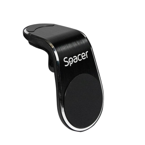 NOD_products_tech - Suport auto Spacer pentru smartPhone, fixare in grilaj bord, prindere magnetica telefon 360 grade, negru