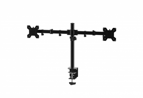 Suport dublu monitor Serioux, MM1903A, mobil, tilt:+/- 90 °, swivel: 180 ° , rotatie 360°, VESA: 75×75 / 100×100mm, compatibilitate 10"-27" , reglabil pe inaltime: 400mm ,extensie braț: 415mm ,greutat [3]