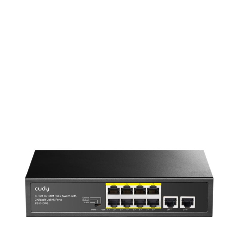 NOD_products_tech - Switch Cudy FS1010PG, 8 porturi, Fast Ethernet + 2 uplink Gigabit