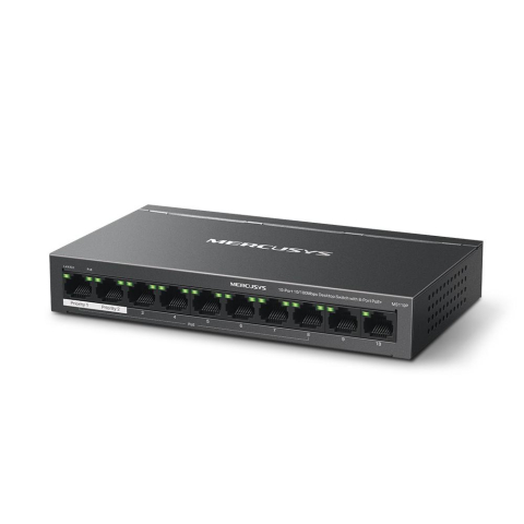 Switch Mercusys MS110P, Fast Ethernet, 10 porturi, PoE [2]
