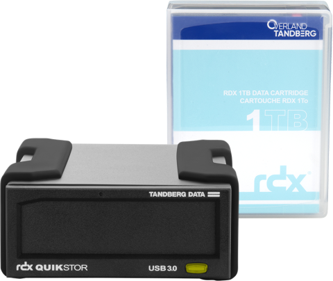 Accesorii componente - Tandberg Data Drive QuikStor RDX Extern mit 1TB Kassette / 8864-RDX Black Multipack