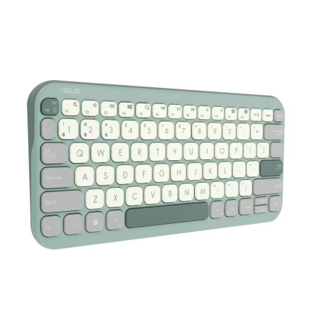 Tastatura Wireless ASUS Marshmallow Keyboard KW100, Bluetooth, Layout US INT, Green Tea Latte [1]