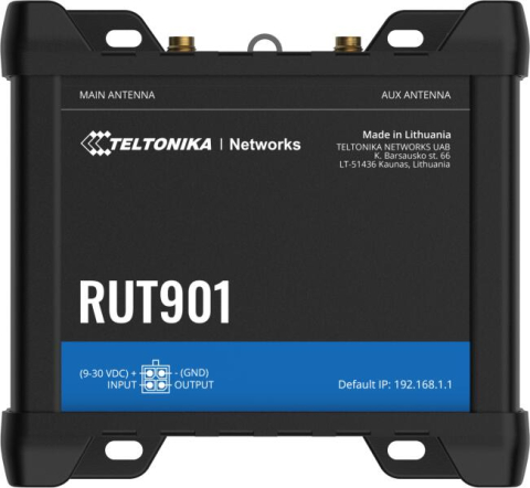 Routere - Router industrial 4G / LTE / 3G DUAL SIM TELTONIKA NETWORKS RUT901, WiFi (RUT901)