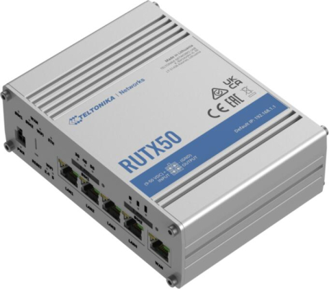 Routere - Router industrial 5G / 4G LTE DUAL SIM WiFi TELTONIKA NETWORKS RUTX50 (RUTX50)