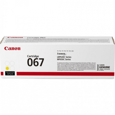 067H, CRG-067H, 5106C002, 5105C002, 5104C002, 5103C002 - Toner Canon CRG-067Y, galben (yellow), original, 1.25k pagini pentru i-SENSYS LBP631, LBP633, MF651, MF655, MF657