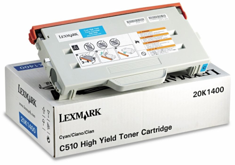 Cartus Toner - Toner Lexmark 20K1400 (C510), azuriu (cyan), original