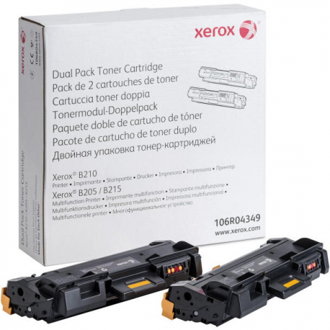 Cartus Toner - Dual pack cartus toner Xerox black 106R04349