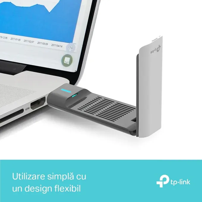 Adaptor wireless USB TP-Link Archer TX50UH AX3000 High Gain Wi-Fi 6, Dual-Band (Archer TX50UH) - TP-LINK [1]