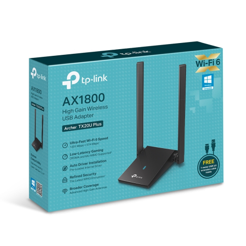 Retelistica - Adaptor wireless USB TP-Link Archer TX20U Plus AX1800 Dual Band Wi-Fi 6 (ARCHER TX20U PLUS) - TP-LINK