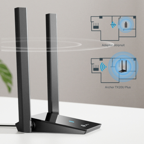 Adaptor wireless USB TP-Link Archer TX20U Plus AX1800 Dual Band Wi-Fi 6 (ARCHER TX20U PLUS) - TP-LINK [5]