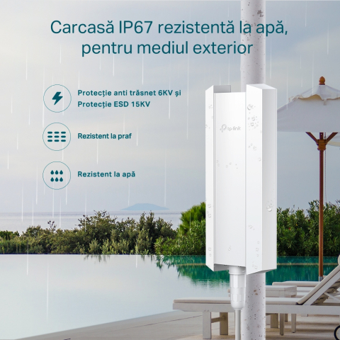Punct de acces wireless TP-Link EAP610-Outdoor Wi-Fi 6 AX1800 Dual-Band Gigabit Omada (EAP610-Outdoor) - TP-LINK [4]