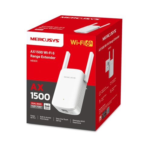 Retelistica - Repeater / Extender Wi-Fi 6 TP-LINK MERCUSYS ME60X AX1500, Dual-Band (ME60X)