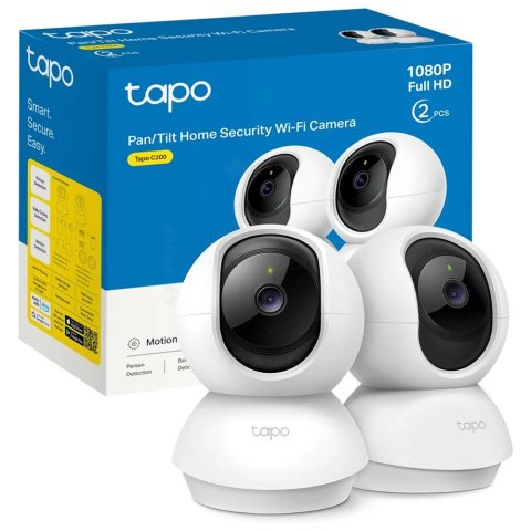 Retelistica - Pachet 2 camere supraveghere video Wi-Fi pan/tilt TP-Link Tapo C200P2 (TAPO C200P2) - TP-LINK